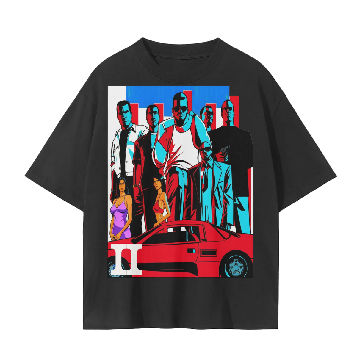 2 GRAPHIC TEE-G2A BLK